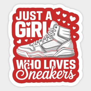 Just a girl who loves sneakers sneaker head Sticker